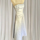 Mr K Strapless Satin Wedding Dress - Beaded Bodice Size 6 - Image 2