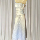 Mr K Strapless Satin Wedding Dress - Beaded Bodice Size 6 - Image 3