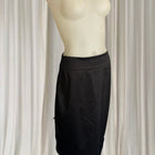 Kitten D'Amour Pencil Skirt - Elegant Black Satin With Ruffled Hem - Image 5