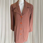 Virgo Vintage Cashmere Blend Button-Front Coat - Brown - Image 1