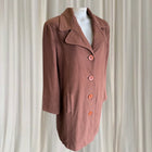 Virgo Vintage Cashmere Blend Button-Front Coat - Brown - Image 2