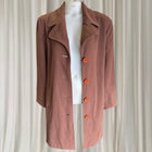 Virgo Vintage Cashmere Blend Button-Front Coat - Brown - Image 3
