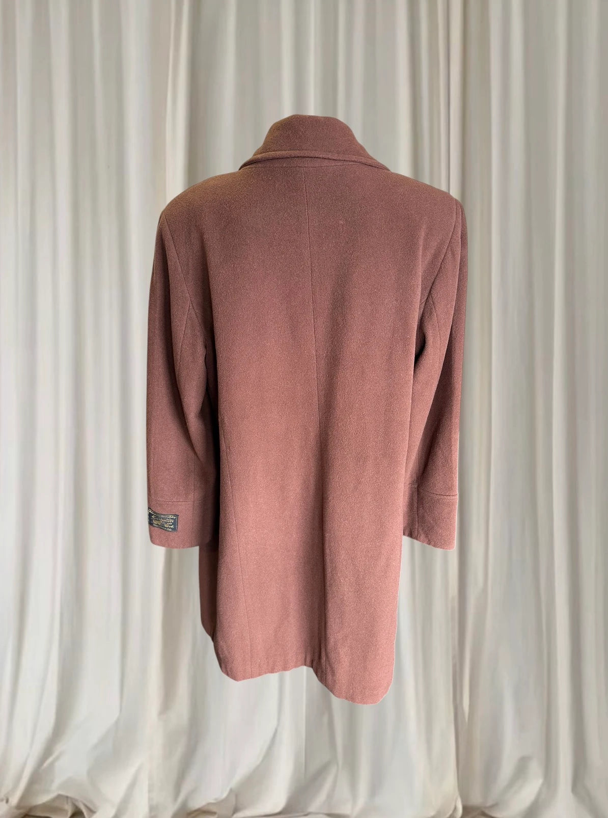 Virgo Vintage Cashmere Blend Button-Front Coat - Brown - Image 4