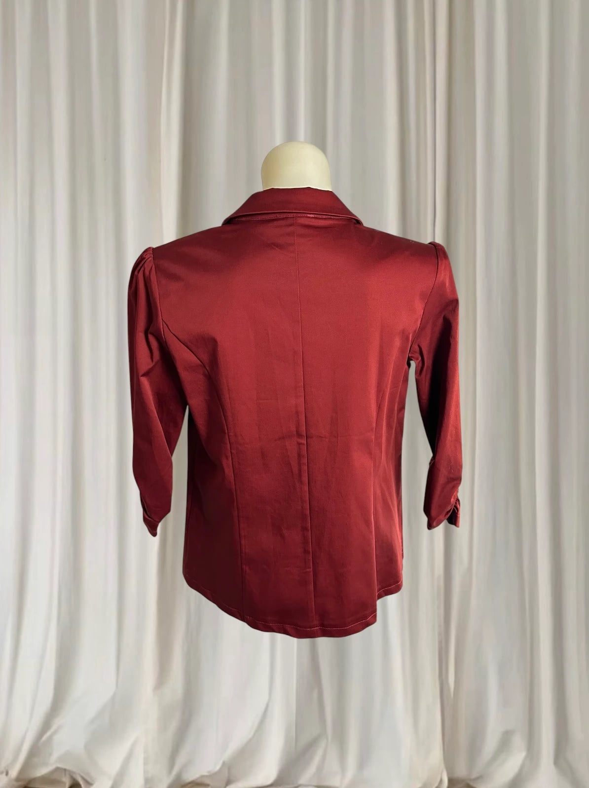 Bird Keepers Rust Red Satin Blazer - Women's Size 12 - Image 2