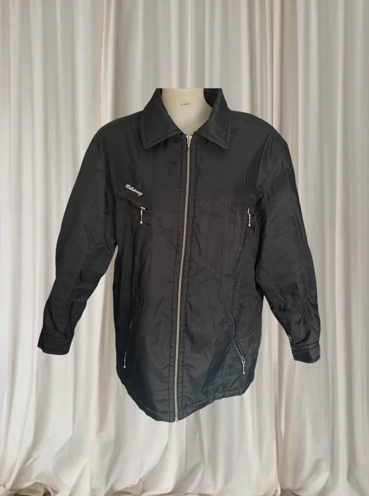 Billabong Black Zip-Up Jacket - Size 10 - Image 1