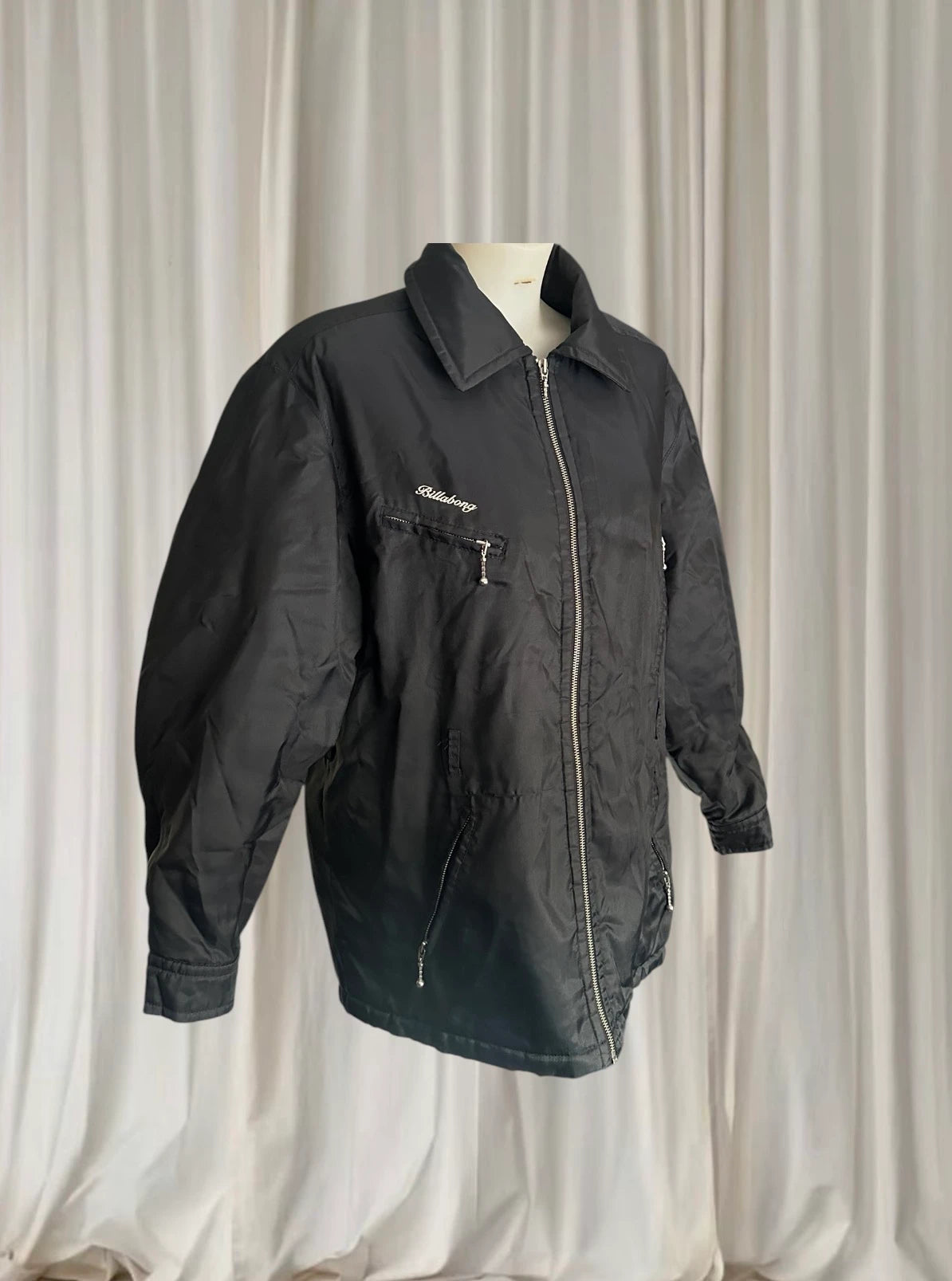 Billabong Black Zip-Up Jacket - Size 10 - Image 3