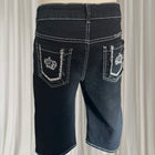 Gabriella Fratini Y2K Denim Shorts - Crown Patch Detail Size 12 - Image 2