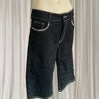Gabriella Fratini Y2K Denim Shorts - Crown Patch Detail Size 12 - Image 4