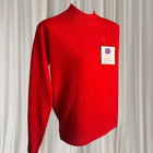 Tina Scotland Cashmere Mock Neck Sweater - Red Size Small - Image 3