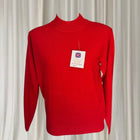 Tina Scotland Cashmere Mock Neck Sweater - Red Size Small - Image 1