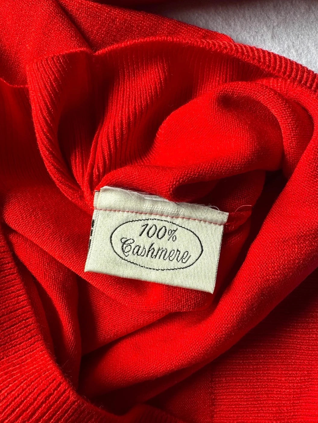 Tina Scotland Cashmere Mock Neck Sweater - Red Size Small - Image 5