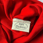 Tina Scotland Cashmere Mock Neck Sweater - Red Size Small - Image 5