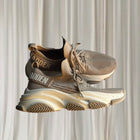 Steve Madden Match Sneakers - Trendy Beige Chunky Trainers Size 9 - Image 3