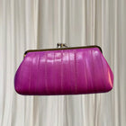 Pratten Vintage Eel Skin Kiss-Lock Clutch - Vibrant Purple - Image 2
