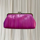 Pratten Vintage Eel Skin Kiss-Lock Clutch - Vibrant Purple - Image 6