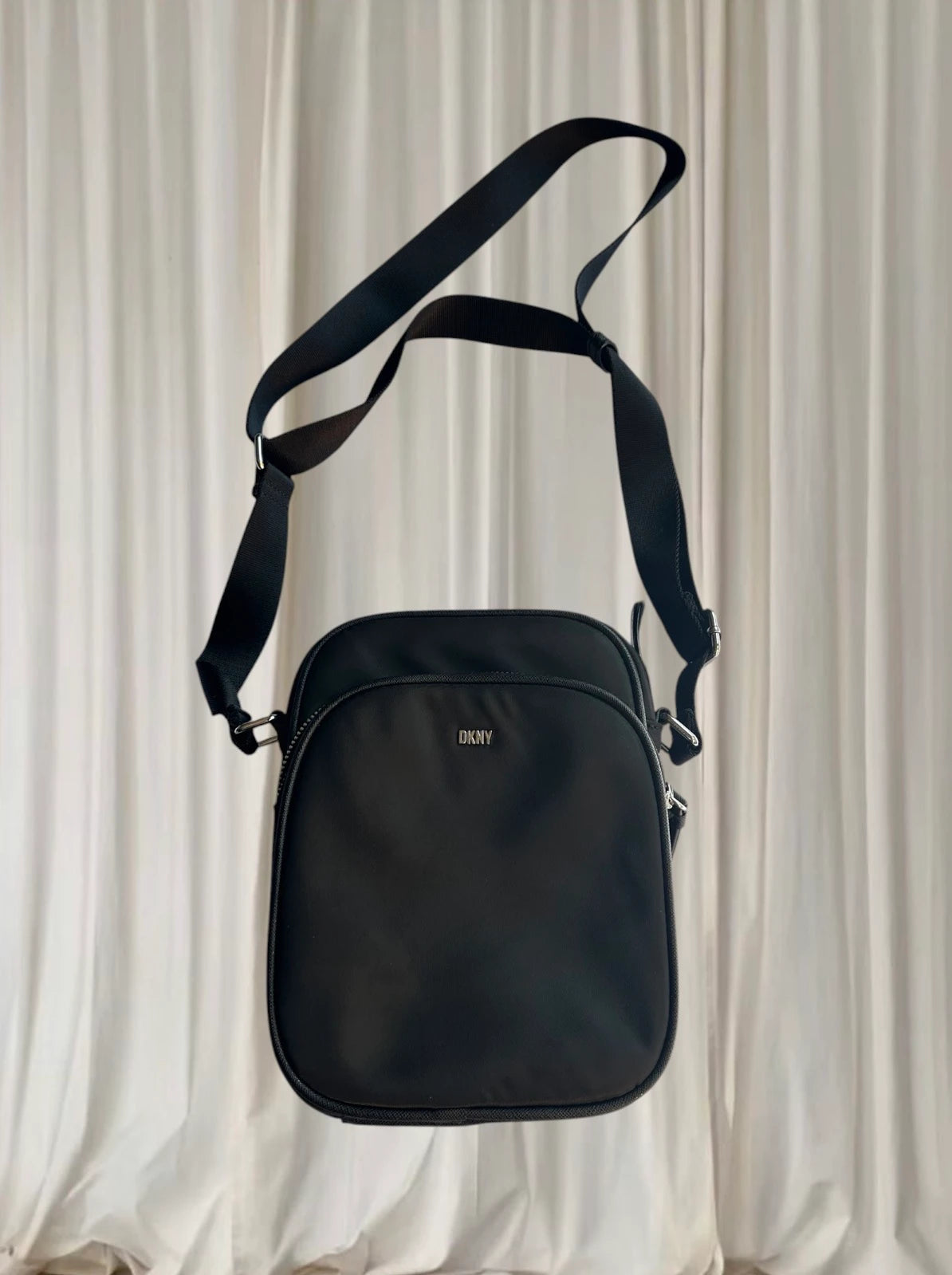 DKNY Nylon Crossbody Bag - Sleek Minimalist Hands-Free Design - Image 3