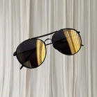 Gentle Monster Big Bully Sunglasses - Sleek Black Metal Round Mirror Frames - Image 4