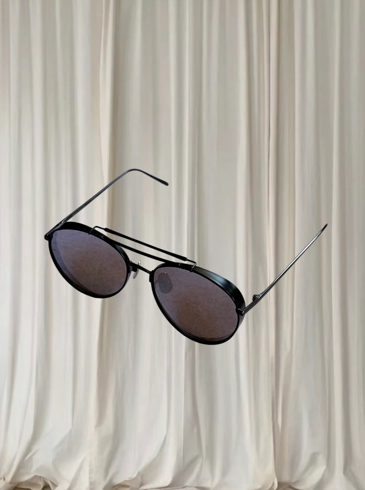 Gentle Monster Big Bully Sunglasses - Sleek Black Metal Round Mirror Frames - Image 2