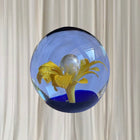 Caithness Glass Paperweight - Handcrafted Gold Leaf Flower Design - Image 1