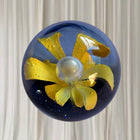 Caithness Glass Paperweight - Handcrafted Gold Leaf Flower Design - Image 3