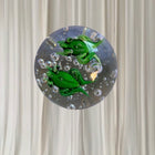 Artisan Vintage Art Glass Paperweight - Two Green Frogs with Controlled Bubbles - Image 3