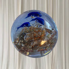 Vintage Art Glass Paperweight - Blue Dolphins with Controlled Bubbles - Image 3