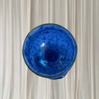 Vintage Art Glass Chalice - Iridescent Blue Speckled Twisted Stem - Image 4
