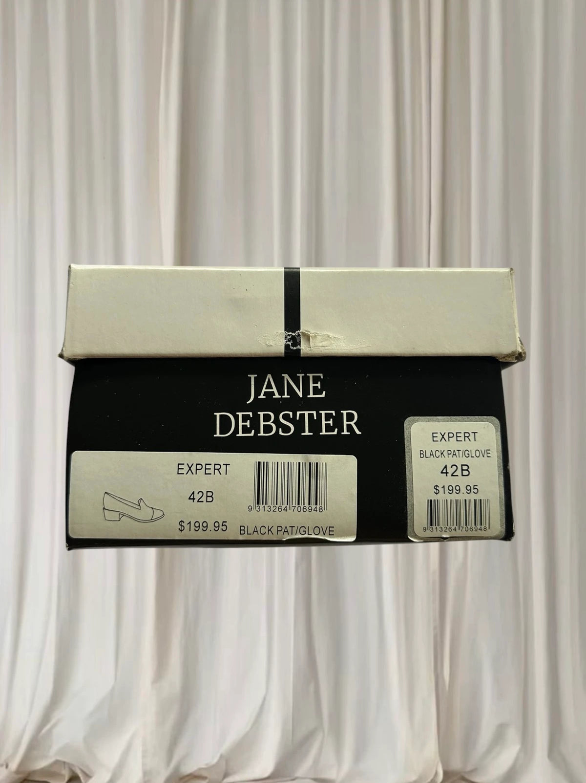 Jane Debster Expert Block Heel Loafers - Black Leather Patent 42B New - Image 6