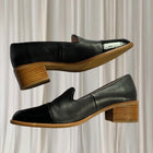 Jane Debster Expert Block Heel Loafers - Black Leather Patent 42B New - Image 5
