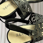 Supersoft by Diana Ferrari Block Heel Sandals -Black Leather AU 10 - Image 7