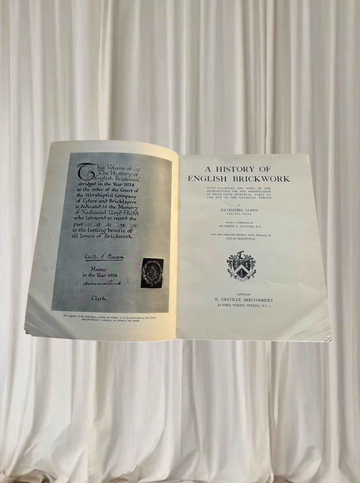 Nathaniel Lloyd History Of English Brickwork - Vintage Architectural Hardcover Book - Image 3