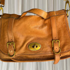 Fossil Vintage Reissue Messenger Bag - Tan Leather Satchel - Image 3