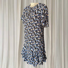 Reiss Lulu Floral Mini Dress - Blue Ditsy Print Keyhole Neckline UK 8 - Image 3