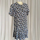 Reiss Lulu Floral Mini Dress - Blue Ditsy Print Keyhole Neckline UK 8 - Image 2