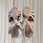 Supersoft by Diana Ferrari Leather Sandals - Ivanka Blush Block Heel 10 - Image 1