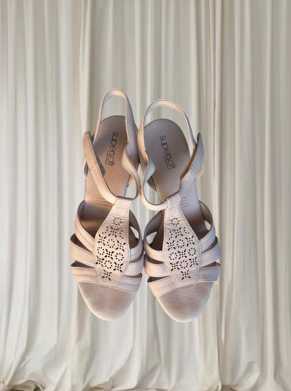 Supersoft by Diana Ferrari Leather Sandals - Ivanka Blush Block Heel 10 - Image 5