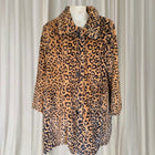 Vintage Style Faux Fur Coat - Statement Leopard Print Winter Outerwear - Image 1