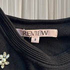 Luxe Apparel Ribbed Knit Top - Rhinestone Flower Embellishments - Image 5