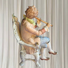 Vintage German Porcelain Figurine - Antique Hand-Painted Flute Player Statue - Image 4
