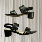 Supersoft by Diana Ferrari Block Heel Sandals - Black Laser Cut Leather 10 - Image 2