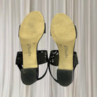 Supersoft by Diana Ferrari Block Heel Sandals - Black Laser Cut Leather 10 - Image 4