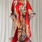 Vintage Japanese Uchikake Furisode Wedding Kimono - Intricate Crane and Floral Embroidery - Image 2