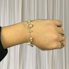 Lumina Jewellery Sterling Silver Pearl Charm Bracelet - Elegant Dangle Design - Image 1