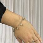 Lumina Jewellery Sterling Silver Pearl Charm Bracelet - Elegant Dangle Design - Image 2