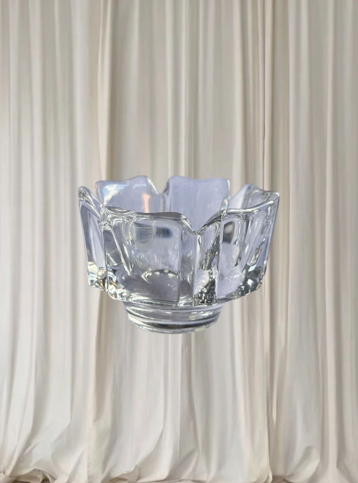Orrefors Crystal Bowl - Lars Hellsten Scandinavian Design - Image 2