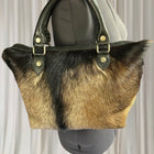 Zuzi Genuine Hair-On-Hide Leather Tote Bag - Textured Animal Print - Image 1
