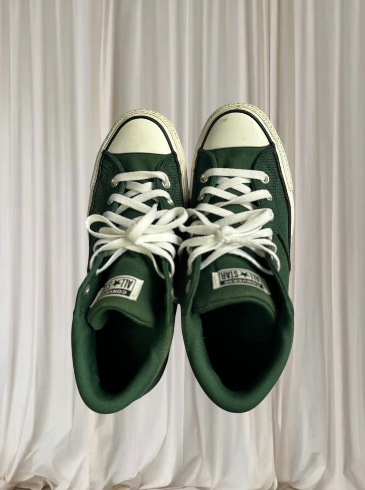 Converse Chuck Taylor All Star Malden St Hi Sneakers - Durable Green Canvas Mid-Top - Image 3