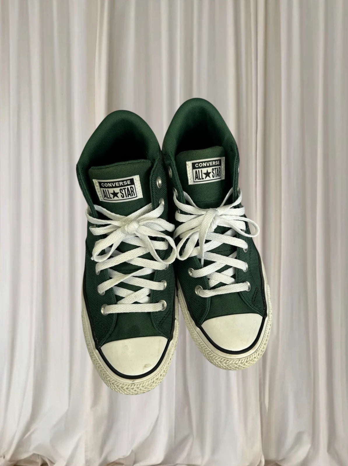 Converse Chuck Taylor All Star Malden St Hi Sneakers - Durable Green Canvas Mid-Top - Image 4