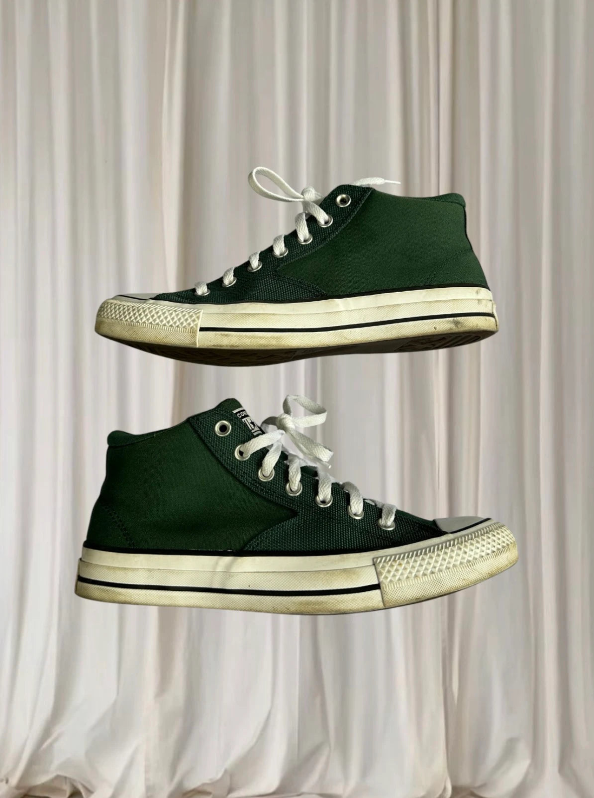 Converse Chuck Taylor All Star Malden St Hi Sneakers - Durable Green Canvas Mid-Top - Image 5