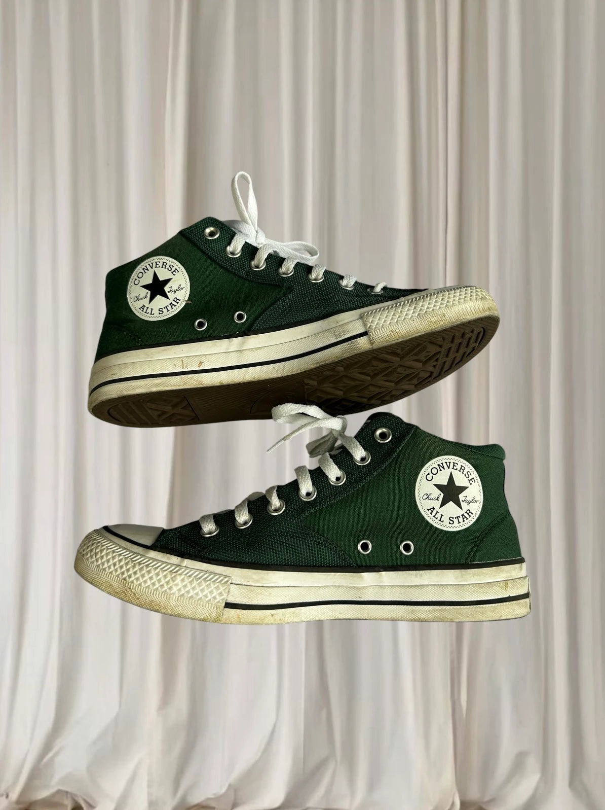 Converse Chuck Taylor All Star Malden St Hi Sneakers - Durable Green Canvas Mid-Top - Image 6